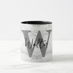 Moderne und klassische Marmor-Monogramm-Buchstabe  Tasse