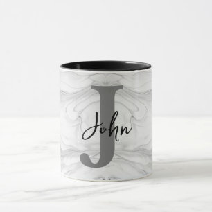 Moderne und klassische Marmor-Monogramm-Buchstabe  Tasse