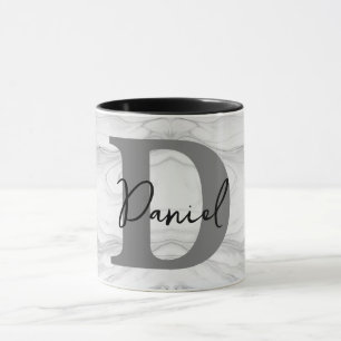 Moderne und klassische Marmor-Monogramm-Buchstabe  Tasse