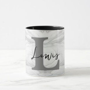 Moderne und klassische Marmor-Monogramm-Buchstabe  Tasse
