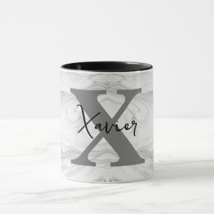 Moderne und klassische Marmor-Monogramm-Buchstabe  Tasse