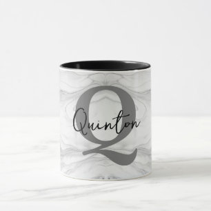 Moderne und klassische Marmor-Monogramm-Buchstabe  Tasse