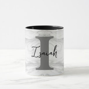 Moderne und klassische Marmor-Monogramm-Buchstabe  Tasse