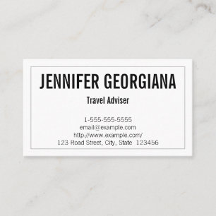 Moderne und klassische Reiseberater Business Card Visitenkarte