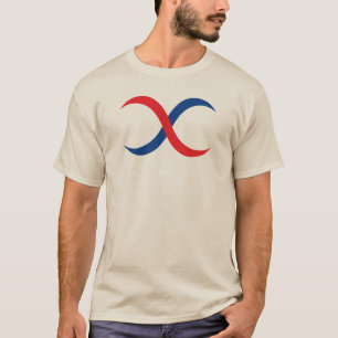 Moderne und klassische rote und blaue Letter X Mon T-Shirt