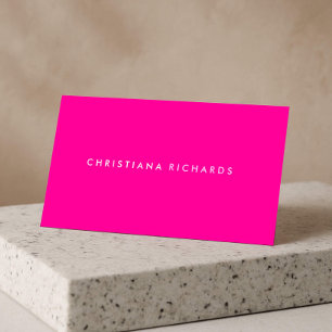 MODERNE UND MINIMAL-PINK-Visitenkarte Visitenkarte
