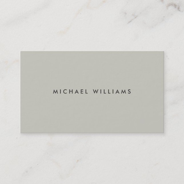 MODERNE und MINIMAL Taupe Business Card Visitenkarte (Vorderseite)