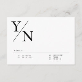 Moderne und minimale RSVP-Karte RSVP Karte