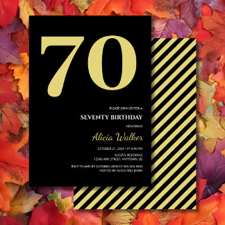 Moderne und minimale Schwarz-Gold-Typografie zum G Einladung