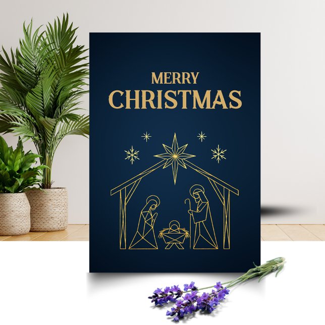 Moderne und minimale Weihnachtskartengestaltung Karte (Von Creator hochgeladen)