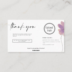 Moderne und minimalistische Aquarellfarben Blume d Visitenkarte