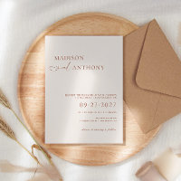 Moderne und Minimalistische Boho Terracotta Weddin