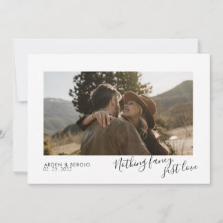 Moderne und Minimalistische Foto Hochzeit Einladung