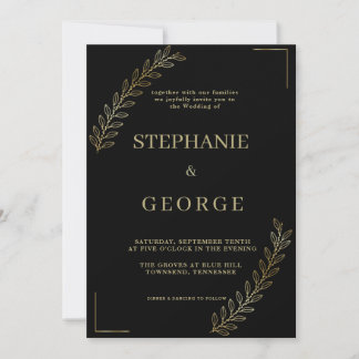 Moderne und Minimalistische Hochzeitseinladung Einladung