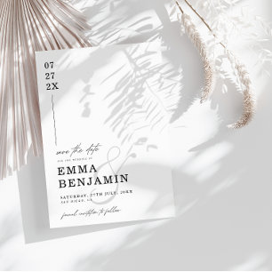 Moderne und Minimalistische Save the Date Card Einladung