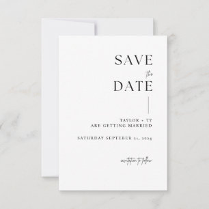 Moderne und minimalistische Save the Date-Karte Save The Date