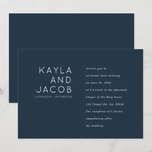 Moderne und Minimalistische Typografie - Einladung