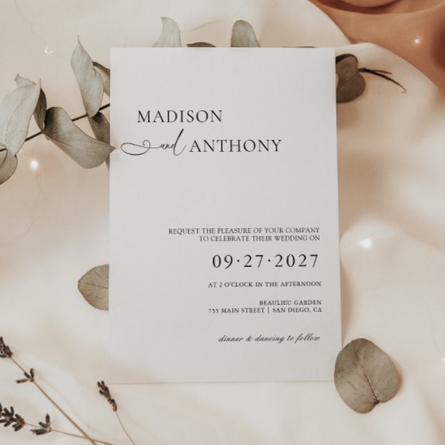 Moderne und Minimalistische Typografie - Einladung (Von Creator hochgeladen)