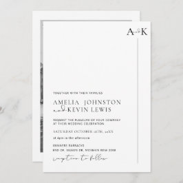 Moderne und minimalistische Typografie Foto Hochze Einladung