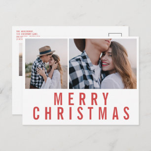 Moderne und minimalistische Weihnachtsstimmung mit Postkarte