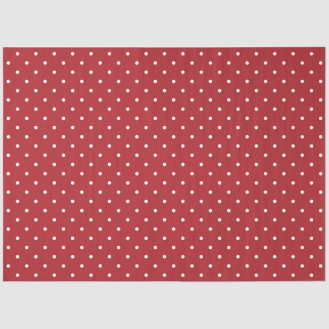 Moderne und Niedliche Red Polka Dots Weihnachten Seidenpapier (Vorderseite)