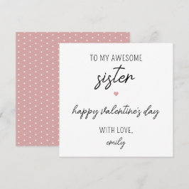 Moderne und Niedliche Valentintagskarte für Schwes Karte