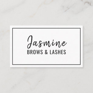 Moderne und saubere Brows & Lashes Visitenkarte