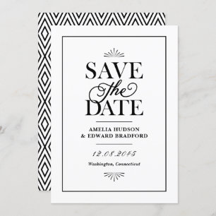 Moderne und Script Typografie Retro Save the Date