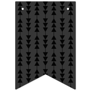 Moderne und stilvolle Black Hanging Dreiecke auf S Wimpelkette