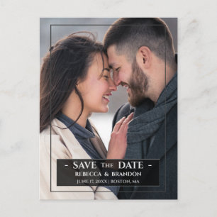 Moderne und stilvolle Save the Date Hochzeit Postkarte