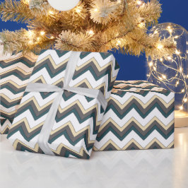 Moderne und trendy Zig Zag Fun Geometrie Linien Geschenkpapier