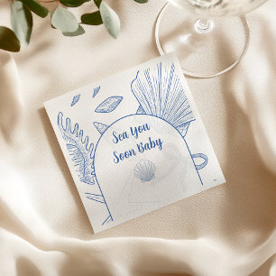 Moderne Under The Sea You Soon Blaue Jungen-Baby-P Serviette