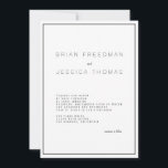 Moderne Unica Hochzeitseinladung Einladung<br><div class="desc">Dies ist eine moderne Hochzeitseinladung mit einem schwarzen Rahmen. Matching UAWG und,  Blumenhülle auch zum Verkauf erhältlich.</div>