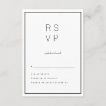 Moderne Unica RSVP Karte