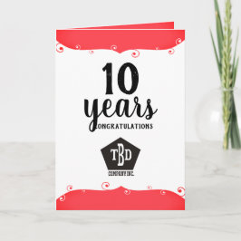 Moderne universelle Angestelltjahrestagskarte Karte