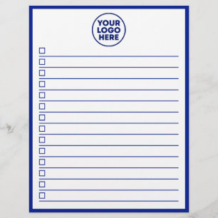 Moderne Unternehmens-Logo Navyblaue To-Do-Liste Flyer