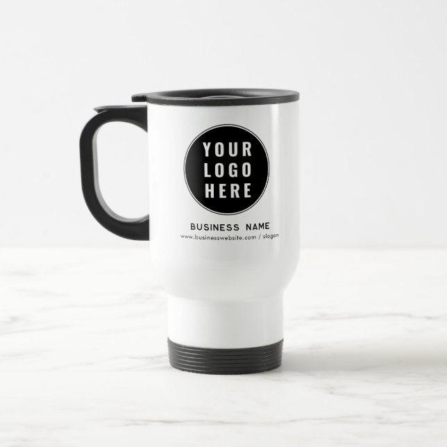 Moderne Unternehmens-Logo-Website benutzerdefinier Reisebecher (Links)