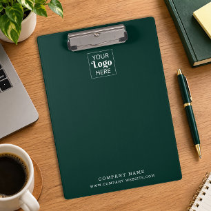 Moderne Unternehmens-Logo-Website Smaragdgrün Klemmbrett