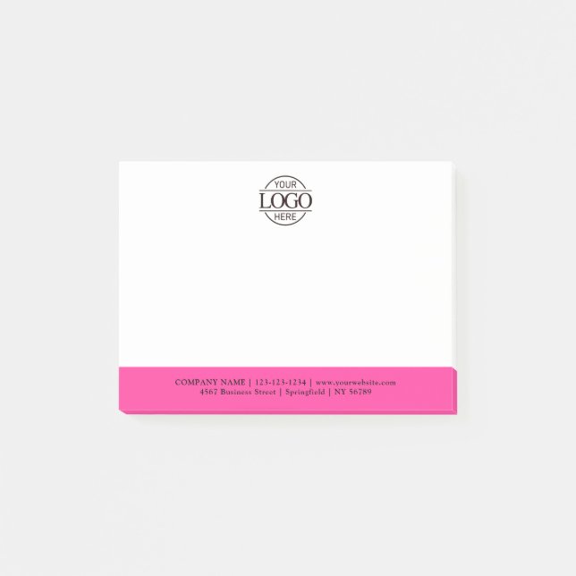 Moderne Unternehmens-Logo-Werbung für maßgeschneid Post-it Klebezettel (Vorderseite)