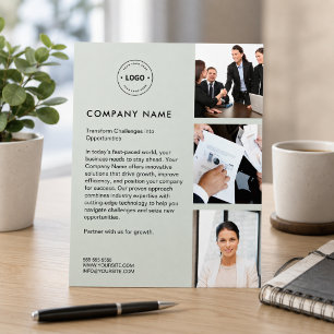Moderne Unternehmens-Logos in Salbeigrün für die G Flyer