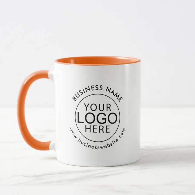 Moderne Unternehmenslogo Werbeindividuelle Gestalt Tasse (Links)