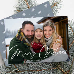 Moderne Unterschrift Schrift Weihnachten Eisblau F