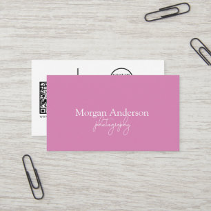 Moderne Unterschrift Script QR-Code Social Visitenkarte