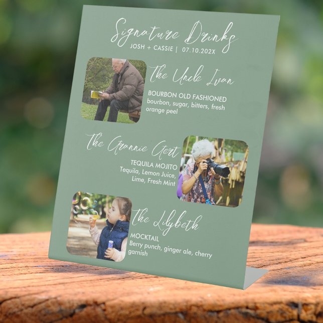 Moderne Unterschriften für Getränke und Fotos Sockelschild (Von Creator hochgeladen)