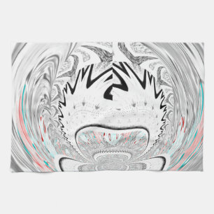 Moderne urbane aschgraue Flora Abstract Pattern Ar Handtuch