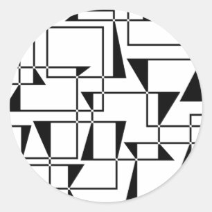 Moderne, urbane, fette, coole geometrische Musterk Runder Aufkleber