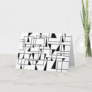 Moderne, urbane, kühne, coole geometrische Musterk Karte