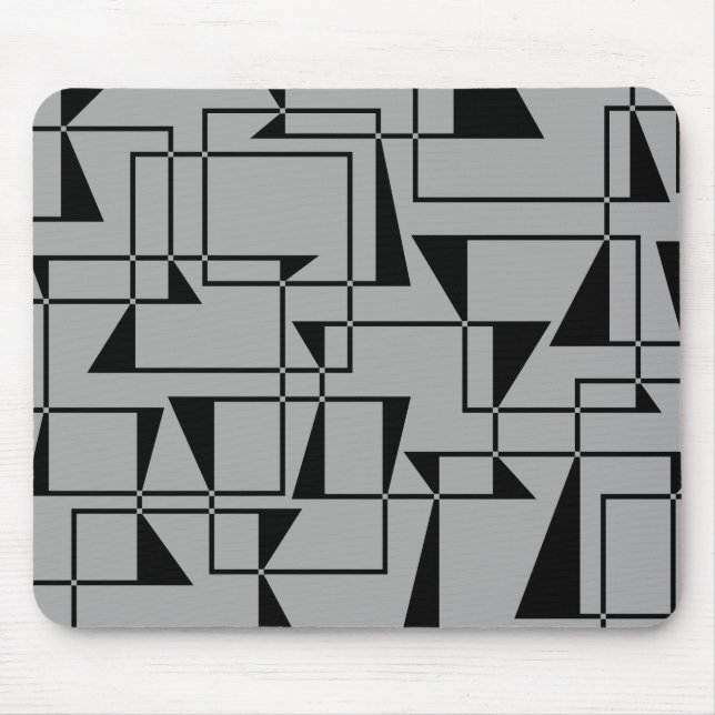 Moderne, urbane, kühne, coole geometrische Musterk Mousepad (Vorne)