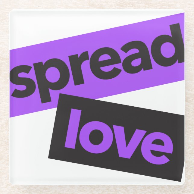 Moderne, urbane, lebendige, trendige grafische Lie Glasuntersetzer (Vorderseite)