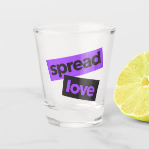 Moderne, urbane, lebendige, trendige grafische Lie Schnapsglas